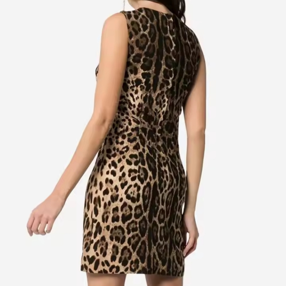 Leopard Print Women's Dress Small
